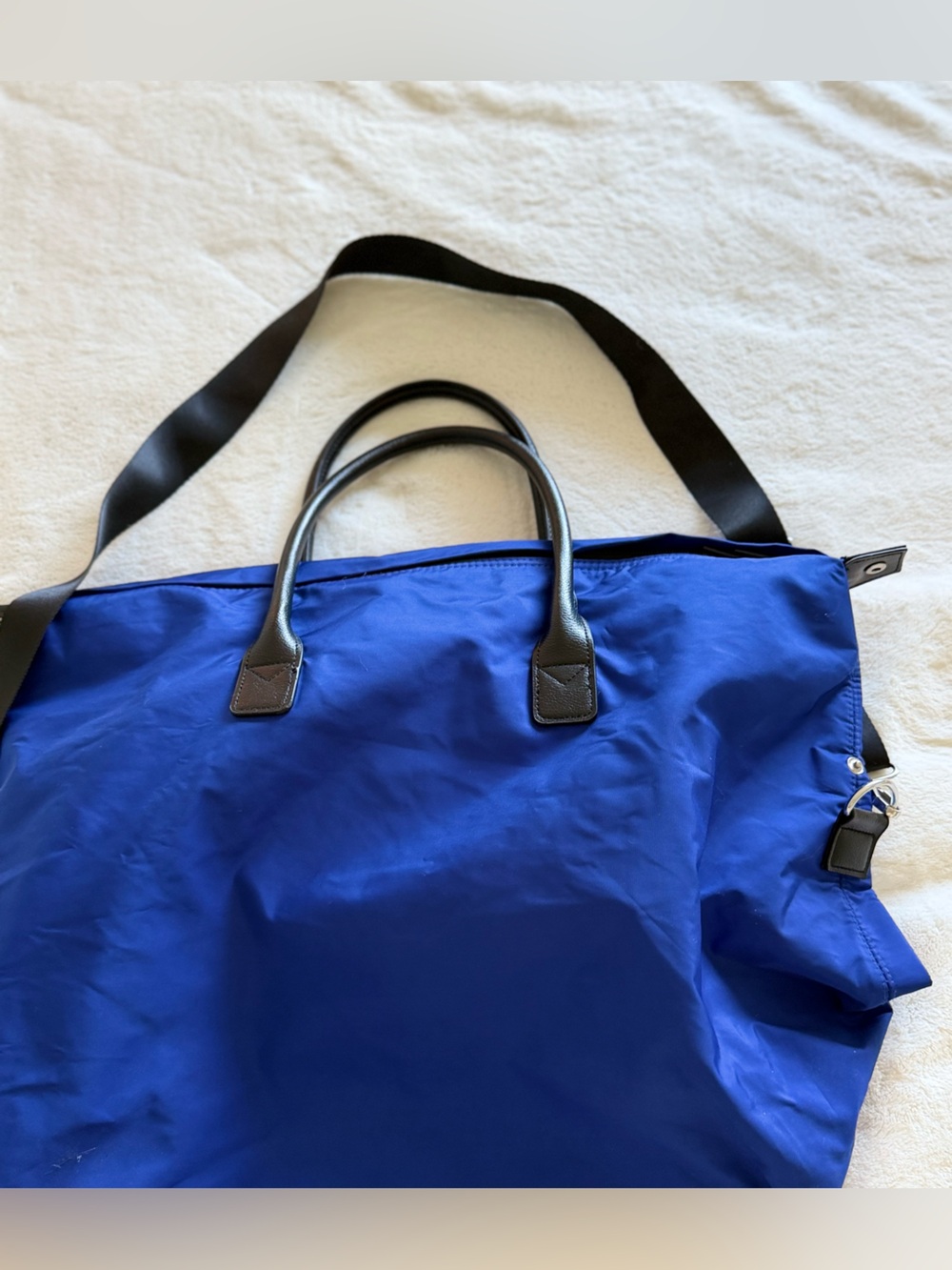 Indigo Royal Blue Tote with Black Straps (Weekender/Gym/Work Tote - Unisex)